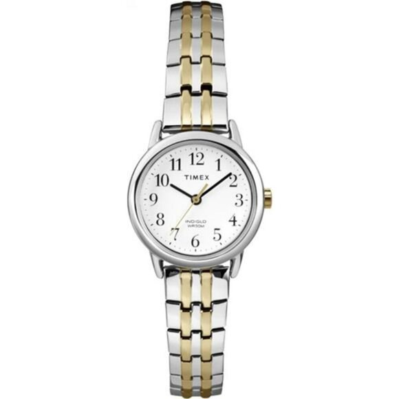 Timex Easy Reader Womens Watch Two Tone Expansion Band Indiglo Light - Picture 1 of 2
